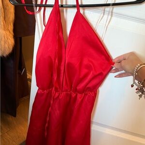 Red Halter Dress